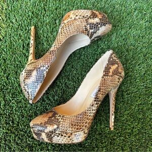 Jimmy Choo snake platform heels